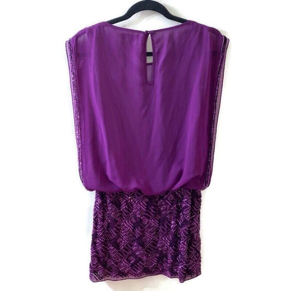 Aidan Mattox Beaded Mini Dress Sz 2 - Picture 6 of 7